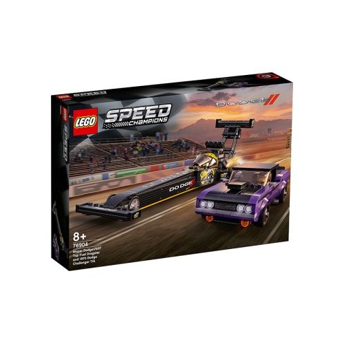 LEGO Speed Champions - Mopar Dodge//SRT Top Fuel Dragster si Dodge Challenger T/A 197 76904, 627 de piese | 5702016912500
