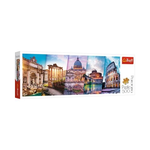 Puzzle Panorama calatorind in Italia, 500 piese