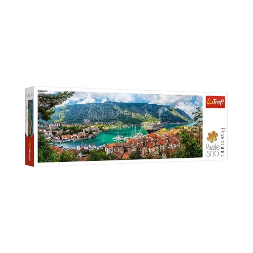 Puzzle Panorama orasul Kotor Muntenegru, 500 piese