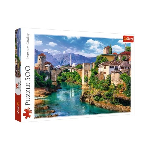Puzzle Podul Vechi in Mostar, Bosnia si Herzegovina 500 piese
