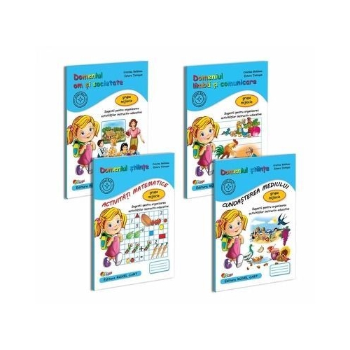 Pachet educational gradinita 4 carti pentru grupa mijlocie - Cristina Beldianu