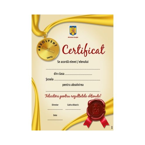 Certificat de absolvire 2022