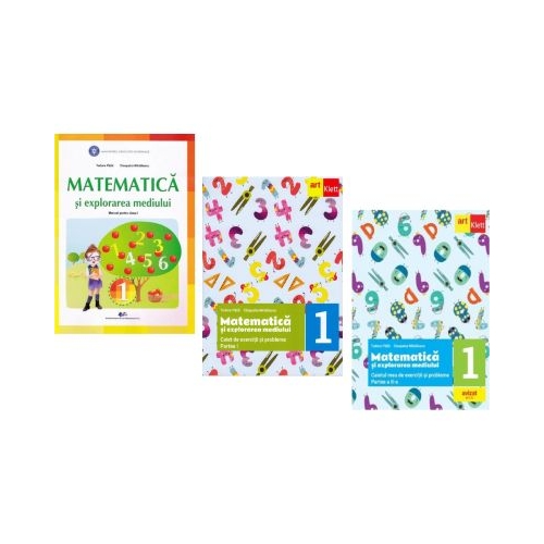Pachet Manual matematica si explorarea mediului plus caiete de lucru clasa 1 partea 1 si 2 - Tudora Pitila, Cleopatra Mihailescu