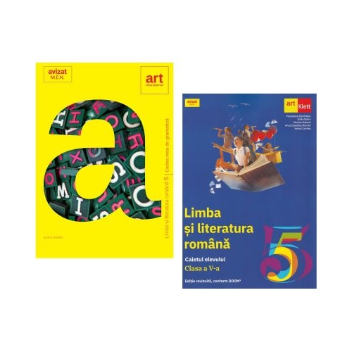 Pachet Cartea mea de Gramatica si Caiet de romana pentru clasa a 5-a, Florentina Samihaian - Sofia Dobra
