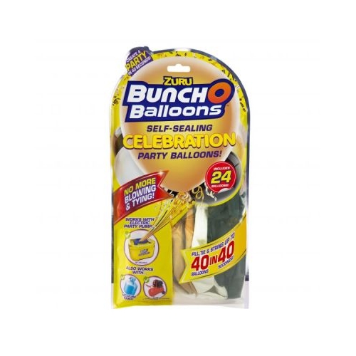 Baloane de petrecere Set Rezerve Negru Auriu Alb Bunch O Balloons 24 baloane