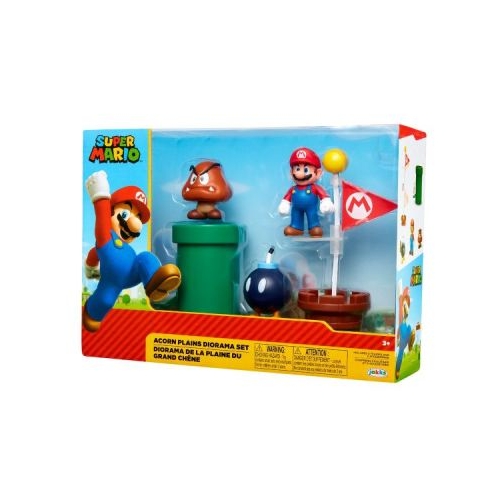 Set diorama Acorn Plains cu figurina 6 cm Nintendo Mario