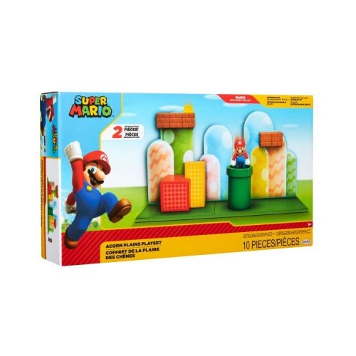 Set diorama Campie de Ghinde cu figurina 6 cm Nintendo Mario