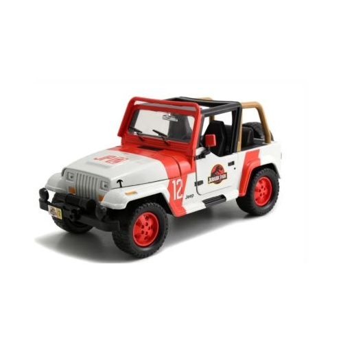 Masinuta metalica jurassic world jeep wrangler 1992 scara 1 24