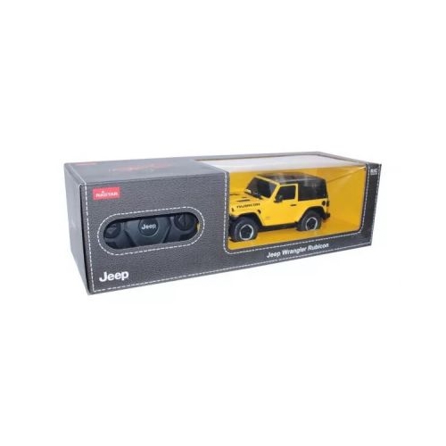 Masina cu telecomanda Jeep Wrangler Rubicon galben scara 1 24 Rastar