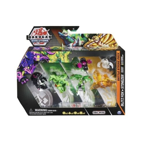 Bakugan S4 Pachet Starter 4 piese Blitz Fox Stingzer Colossus si Pegatrix