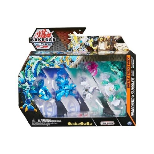 Bakugan S4 Pachet Starter 4 piese Dragonoid Slugger Nillious si Pegatrix