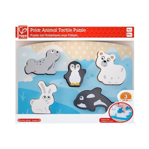 Puzzle tactil. Animale polare 6 piese HAPE