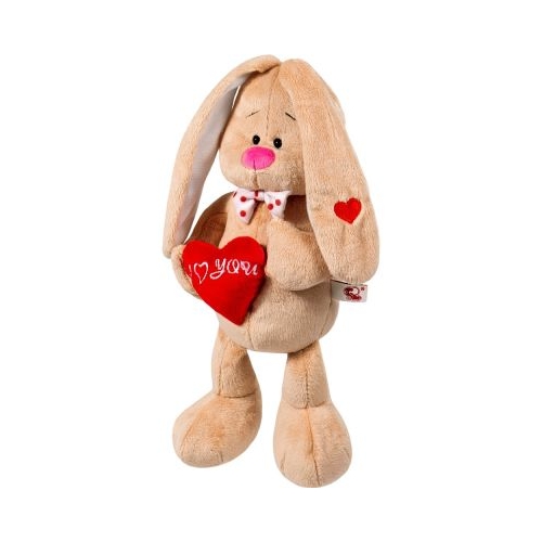 Iepuras de plus cu inima 35 cm