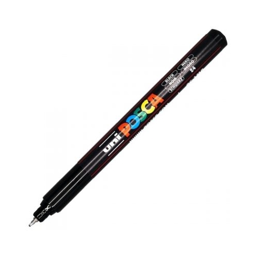 Marker UNI PC-1MR 0. 7 mm varf metalic fin negru Posca