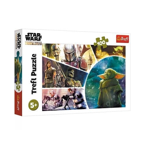 Puzzle 100 piese Star Wars Baby Yoda mandalorianul Trefl