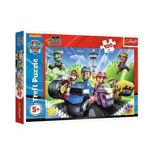 Puzzle 100 piese Patrula Catelusilor pe motociclete Trefl