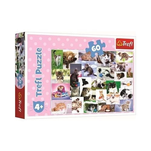 Puzzle 60 piese O lume a pisicilor Trefl
