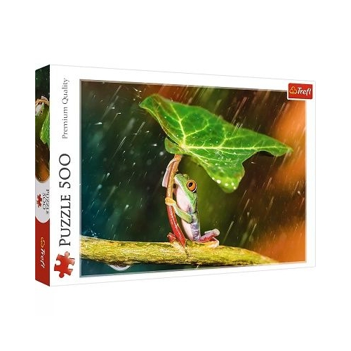 Puzzle 500 piese Umbrela verde Trefl
