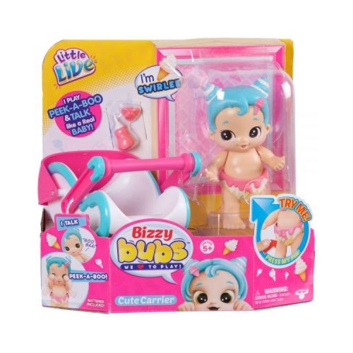 Bebelus cu functii si accesorii Swirlee Little Live Bizzy Bubs