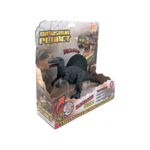 Dinozaur cu lumini si sunete Spinosaurus albastru 21 cm