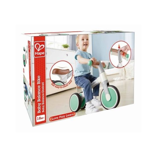 Bicicleta de echilibru verde cu 3 roti Hape