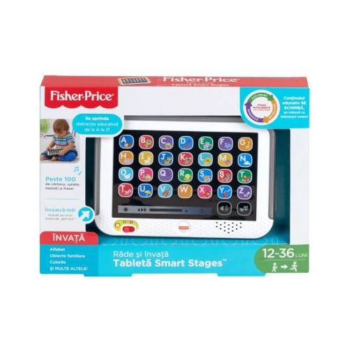 Tableta educativa cu 3 niveluri de dezvoltare limba romana fisher price