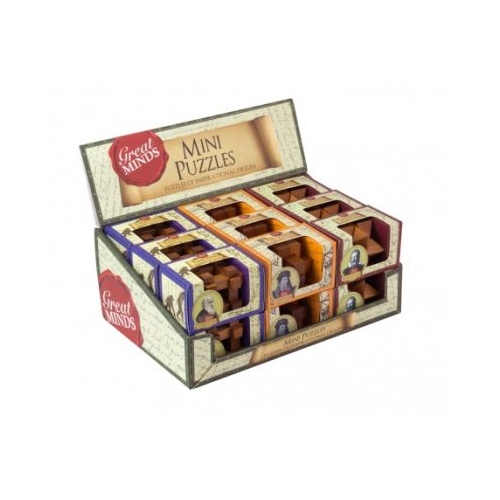 Set Mini Wooden Puzzles Display