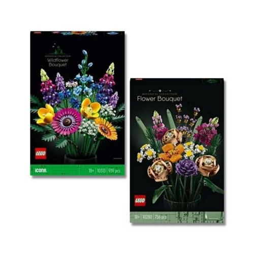 Pachet LEGO Creator Expert. Buchet de flori de camp 10313 si Buchet de flori 10280