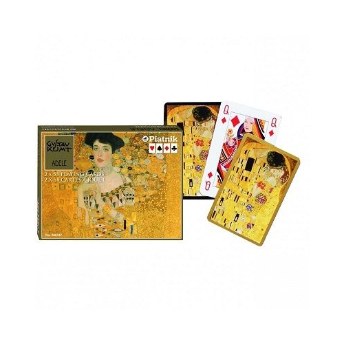 Set 2 pachete Carti de joc Klimt Adele in cutie de lux
