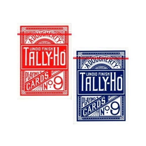 Set 2 pachete carti de joc Tally-Ho pentru jucatori magicieni si cardisti