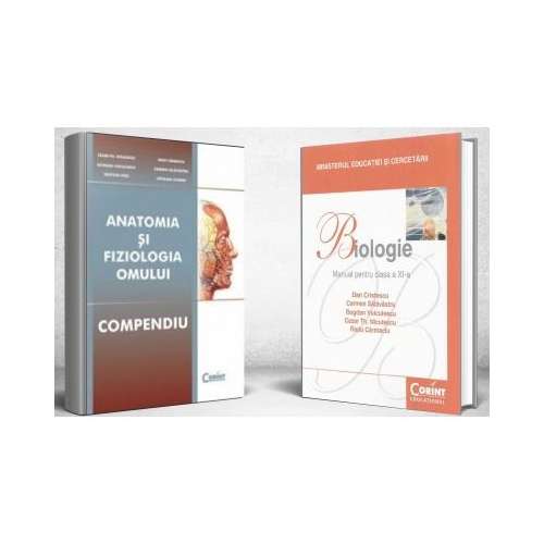 Pachet Admitere la Facultatea de Medicina Compendiu Anatomia si Fiziologia Omului si Manual de biologie pentru clasa a 11-a - Dan Cristescu