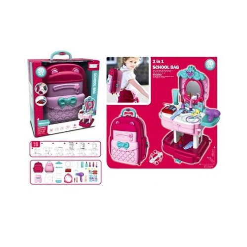 Accesorii frumusete in ghiozdanel 30 piese