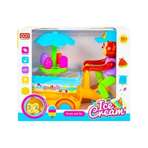 Maimuta cu baterii  toneta de inghetata