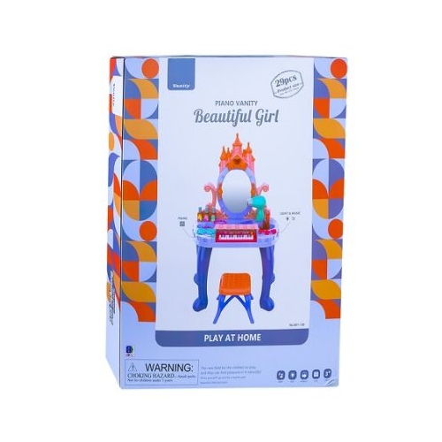 Masuta cu oglinda scaunel  orga si accesorii frumusete