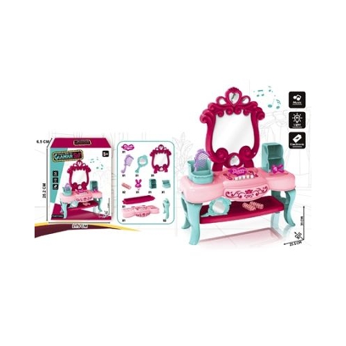 Masuta cu oglinda  accesorii frumusete