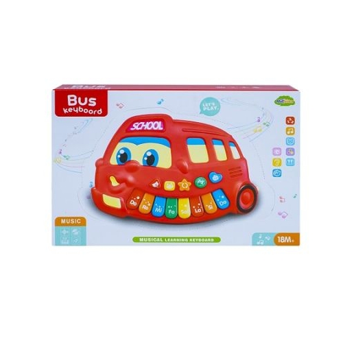 Orga cu baterii pentru bebelusi Autobuz