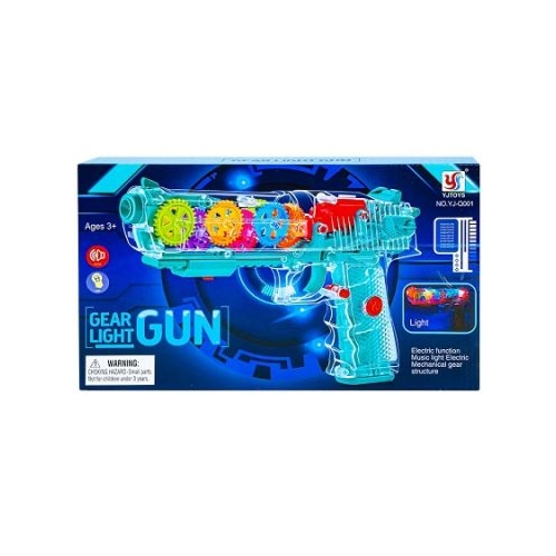 Pistol carcasa transparenta cu lumina si sunet