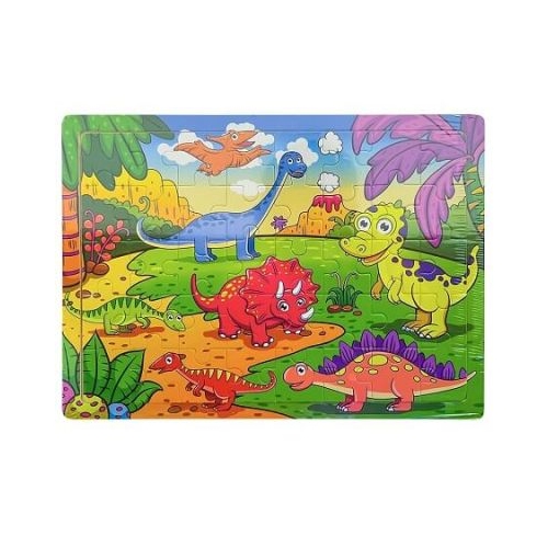 Puzzle lemn 40 piese Dinozauri