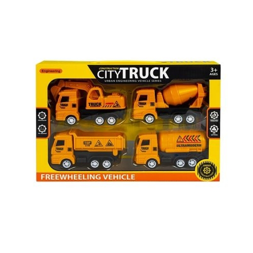 Masini constructie cu frictiune 4 buc.  set