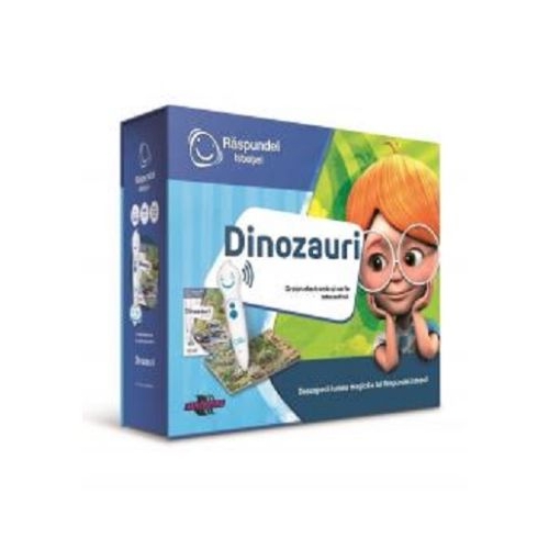 Pachet Carte interactiva si Creion Raspundel Istetel. Dinozauri