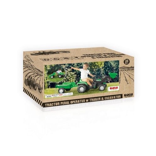 Tractor Excavator cu pedale si remorca Ranchero 171 cm
