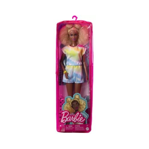 Papusa cu par afro blond Barbie Fashionista