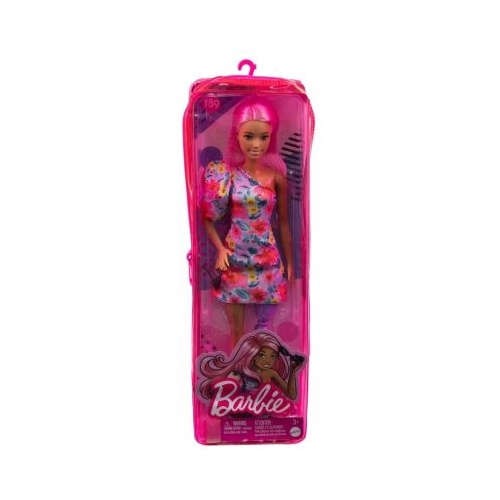 Papusa cu par roz si picior protetic Barbie Fashionista