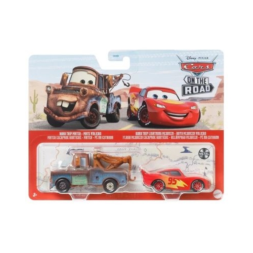 Cars3 Set 2 masinute metalice Road Trip Mater si Road Trip Fulger Mcqueen