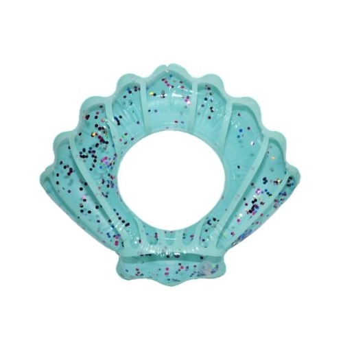 Colac Baie Gonflabil 70 cm Scoica cu Sclipici turcoaz