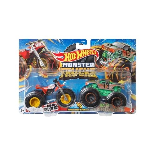 Monster Truck Set 2 masini scara 1 64 Tri to Crush Me si Baja Buster