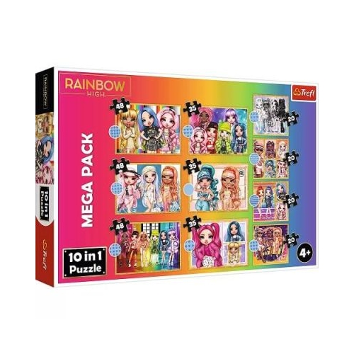 Puzzle 10in1 Rainbow High Papusile fashion Trefl