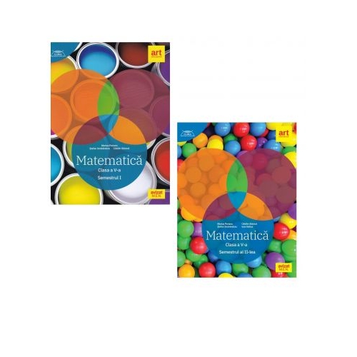 Clubul Matematicienilor. Set Culegere de Matematica pentru clasa a 5-a semestrele 1 si 2 - Marius Perianu