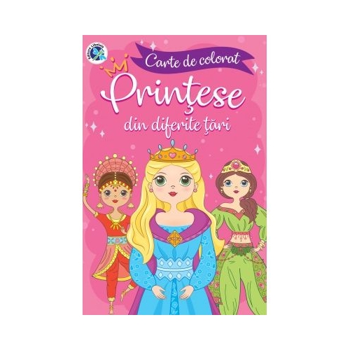 Printese din diferite tari. Carte de colorat