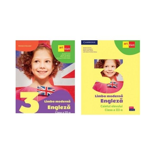 Pachet Manual  Caiet clasa a 3-a. Limba Engleza - Herbert Puchta